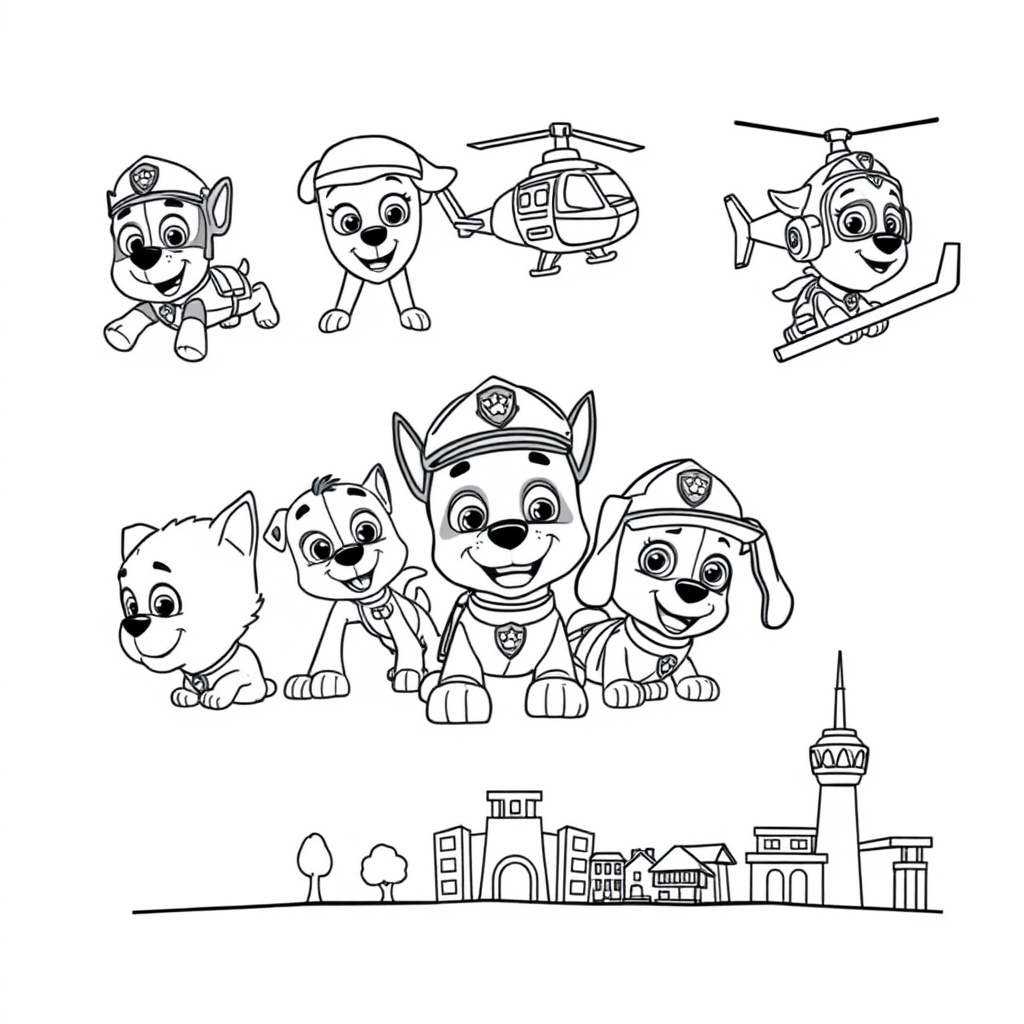 Kolorowanka z Psiego Patrolu