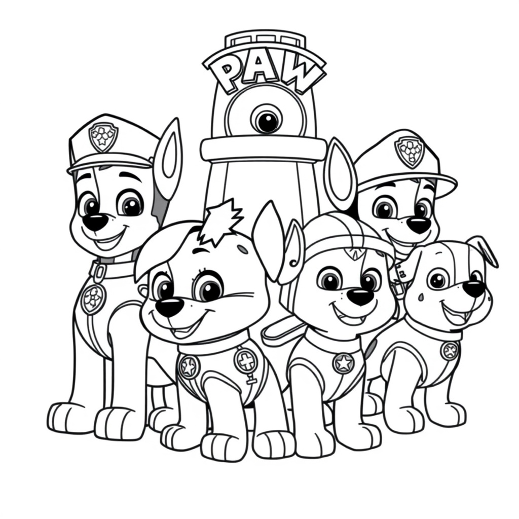 Psi Patrol Kolorowanka