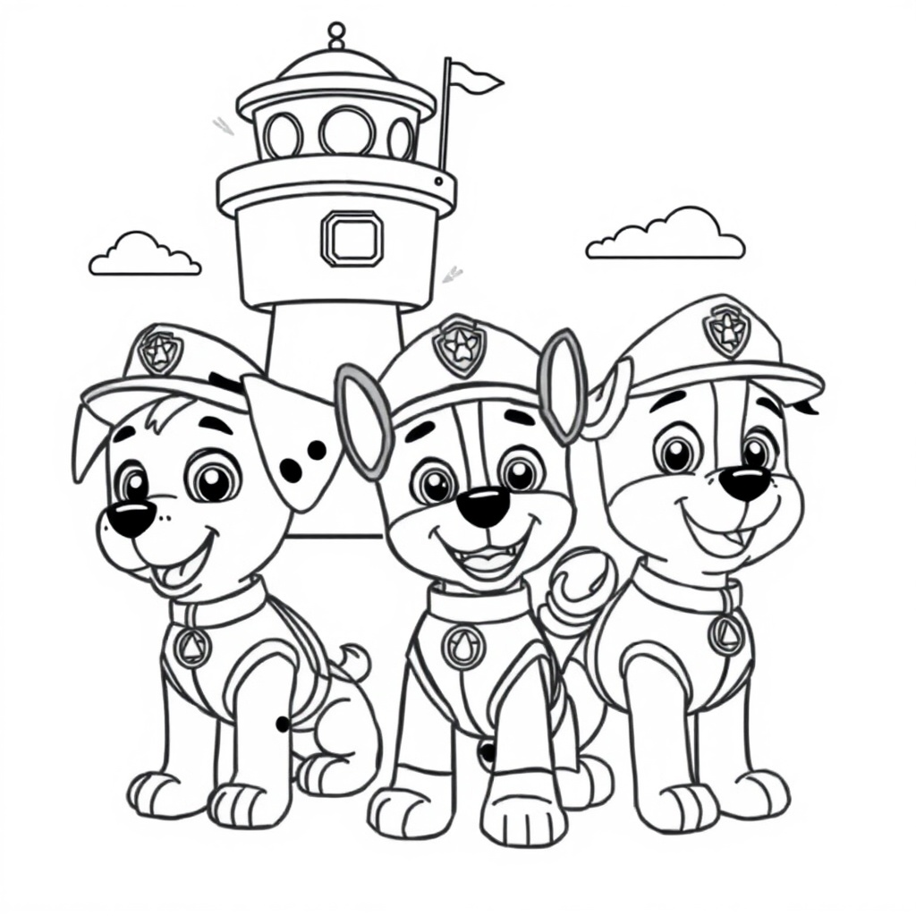 Página de Colorear: Patrulla Canina