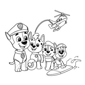 Kolorowanka z Psiego Patrolu