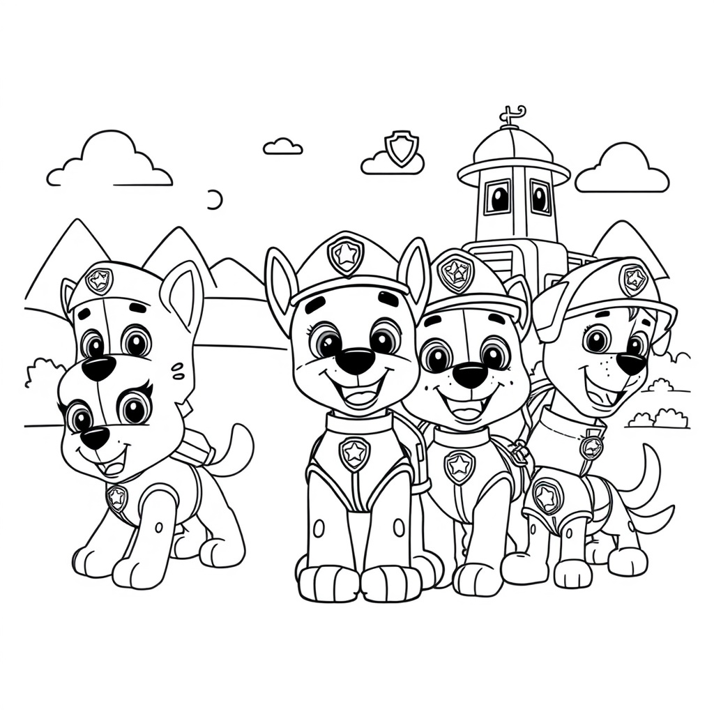 Libro para Colorear - Patrulla de Cachorros