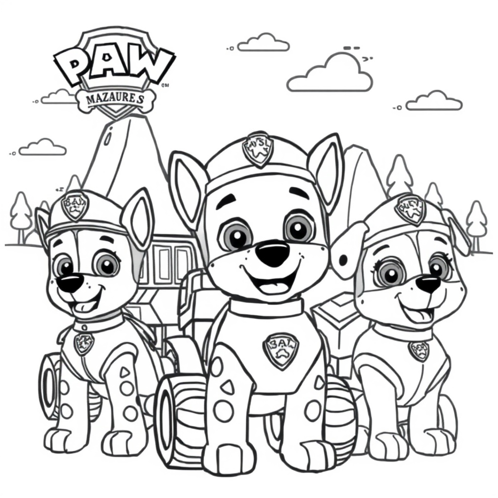 Kolorowanka z Psiego Patrolu