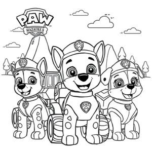 Kolorowanka z Psiego Patrolu