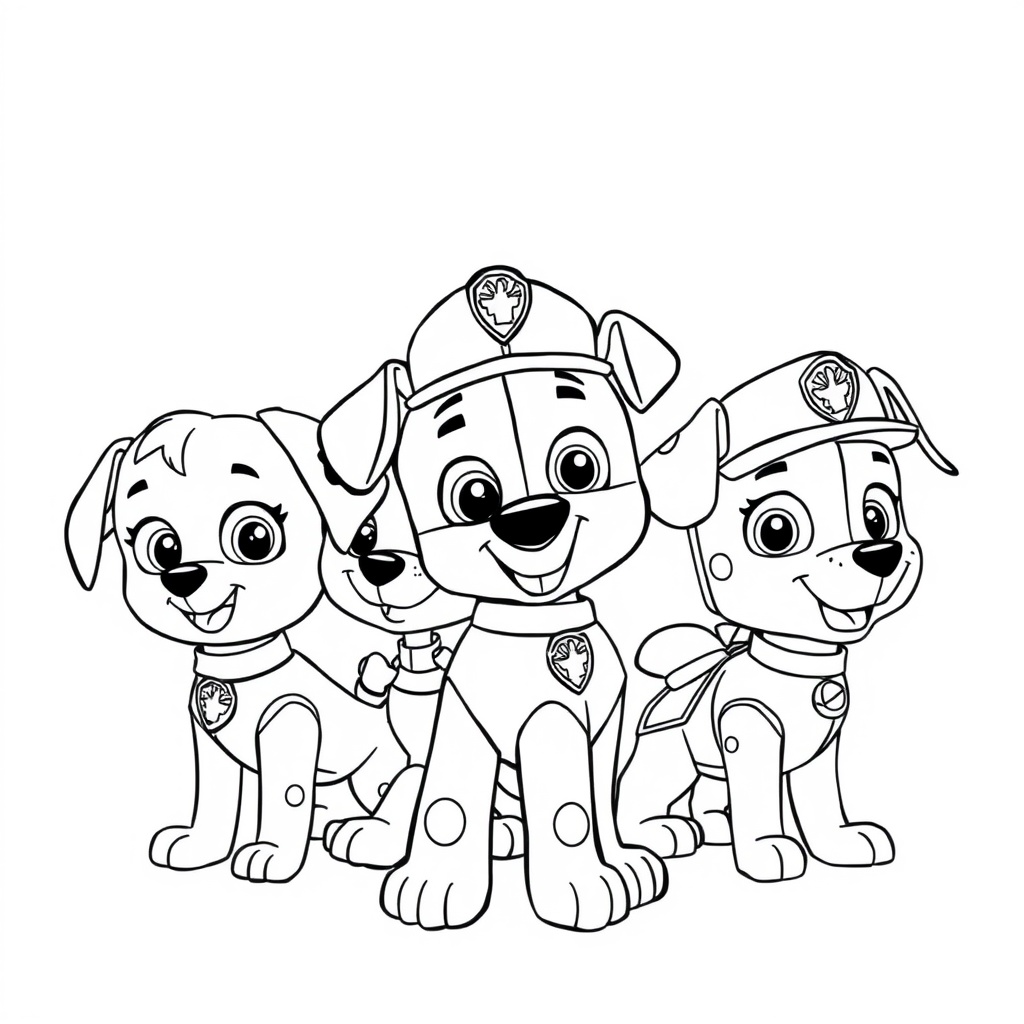 Kolorowanka Strażnicy Miasta PAW Patrol