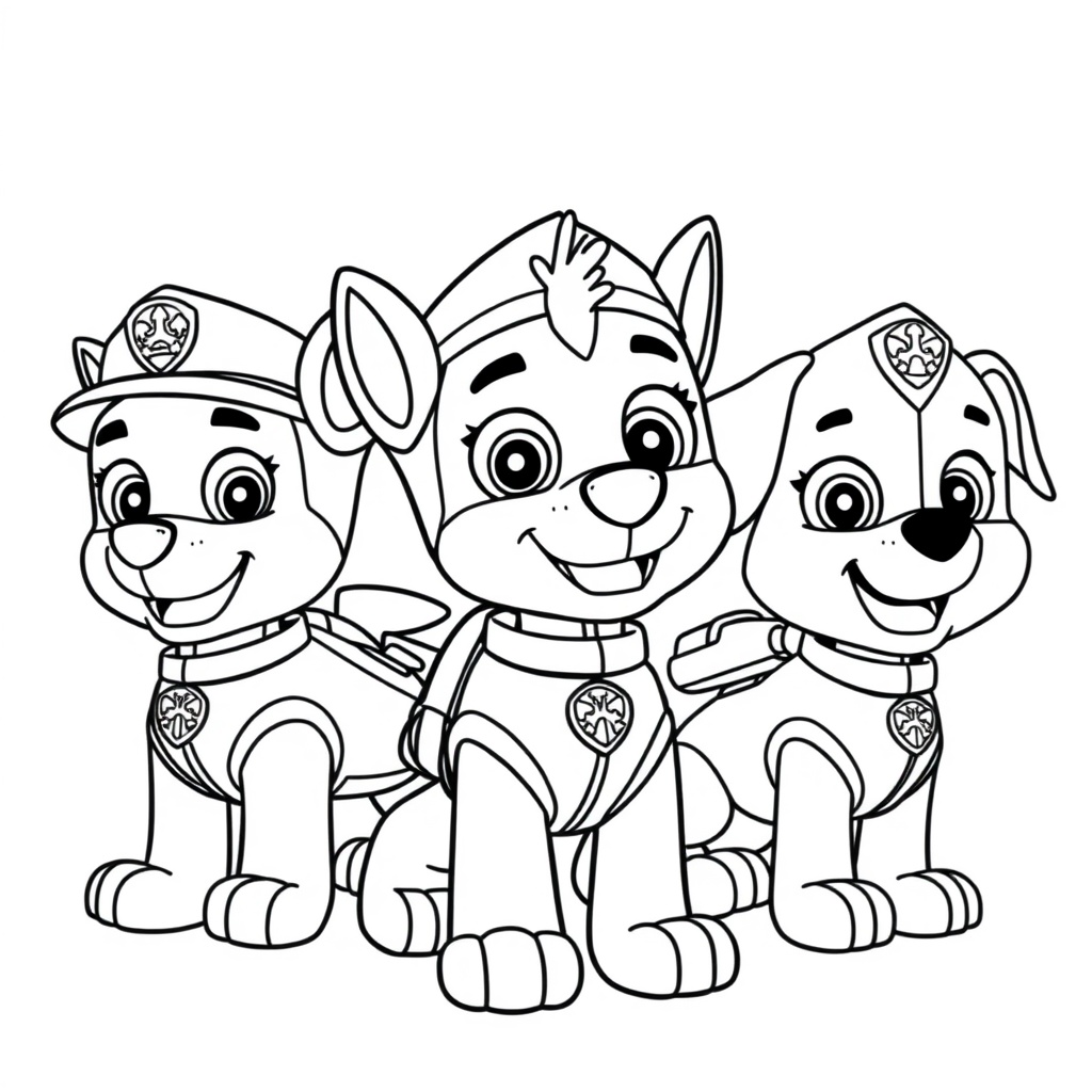Coloring Book: PAW Patrol in Action!