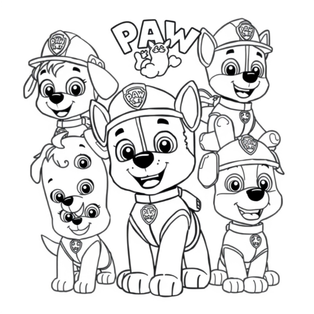 Kolorowanka Strażników z PAW Patrol