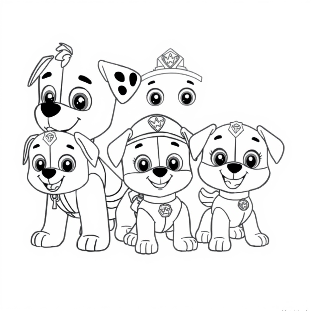 Libro para Colorear: Patrulla de Cachorros