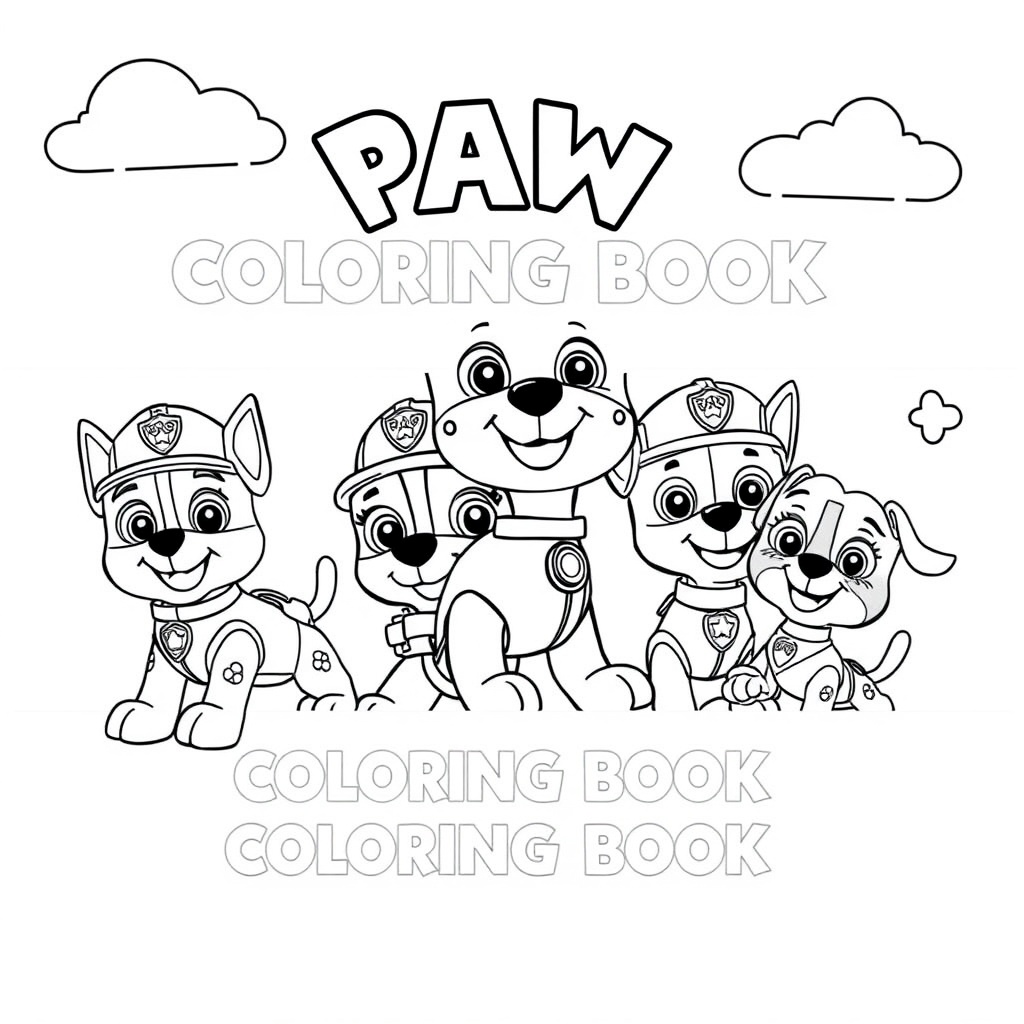 Libro para Colorear Patrulla de Cachorros