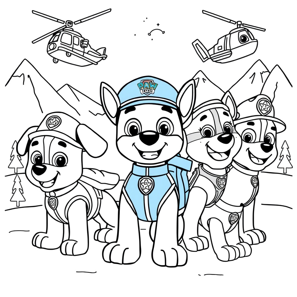 Kolorowanka: Psi Patrol w Akcji