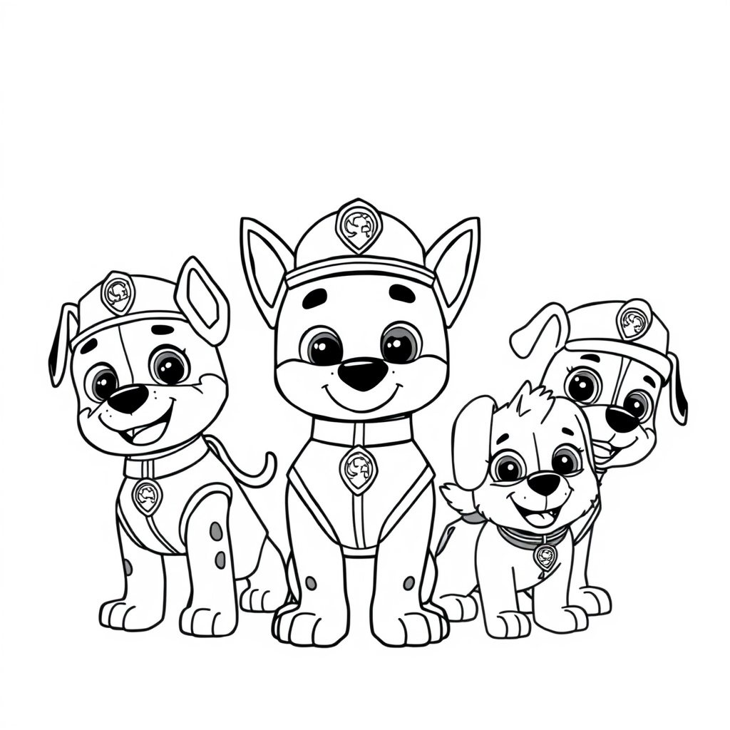 Kolorowanka z Psiego Patrolu