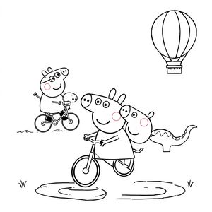 Kolorowanka Peppa Pig: Przygody z Rodziną Świnek