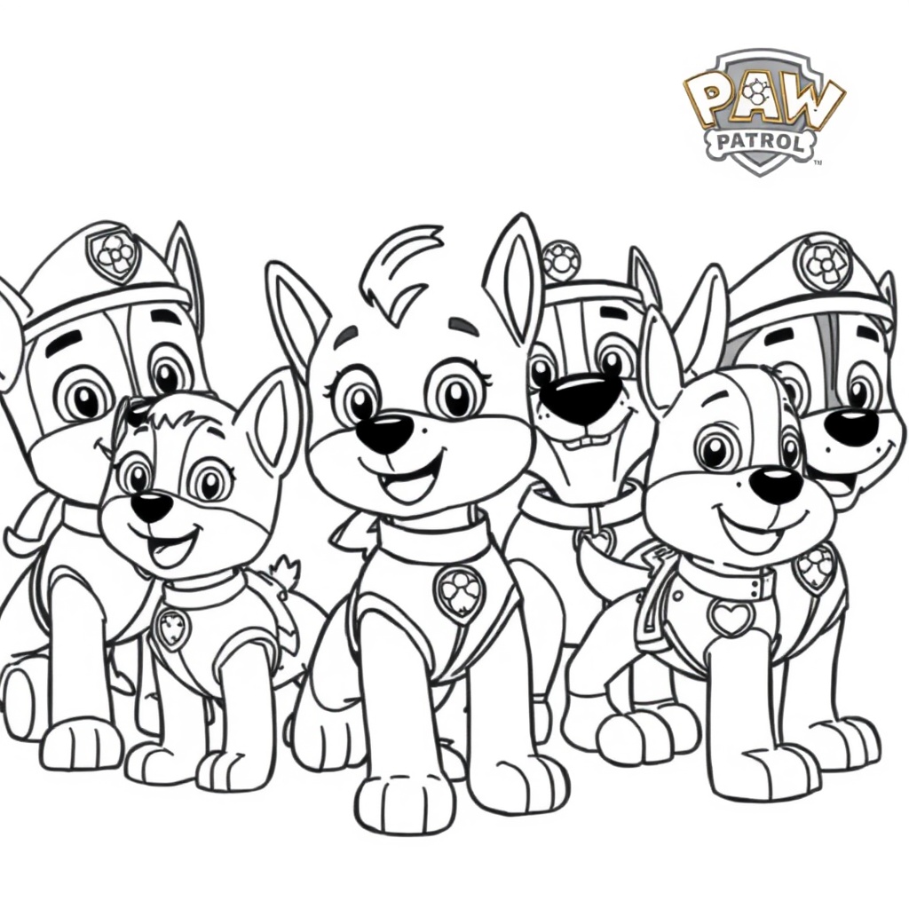 Kolorowanka z Psiego Patrolu