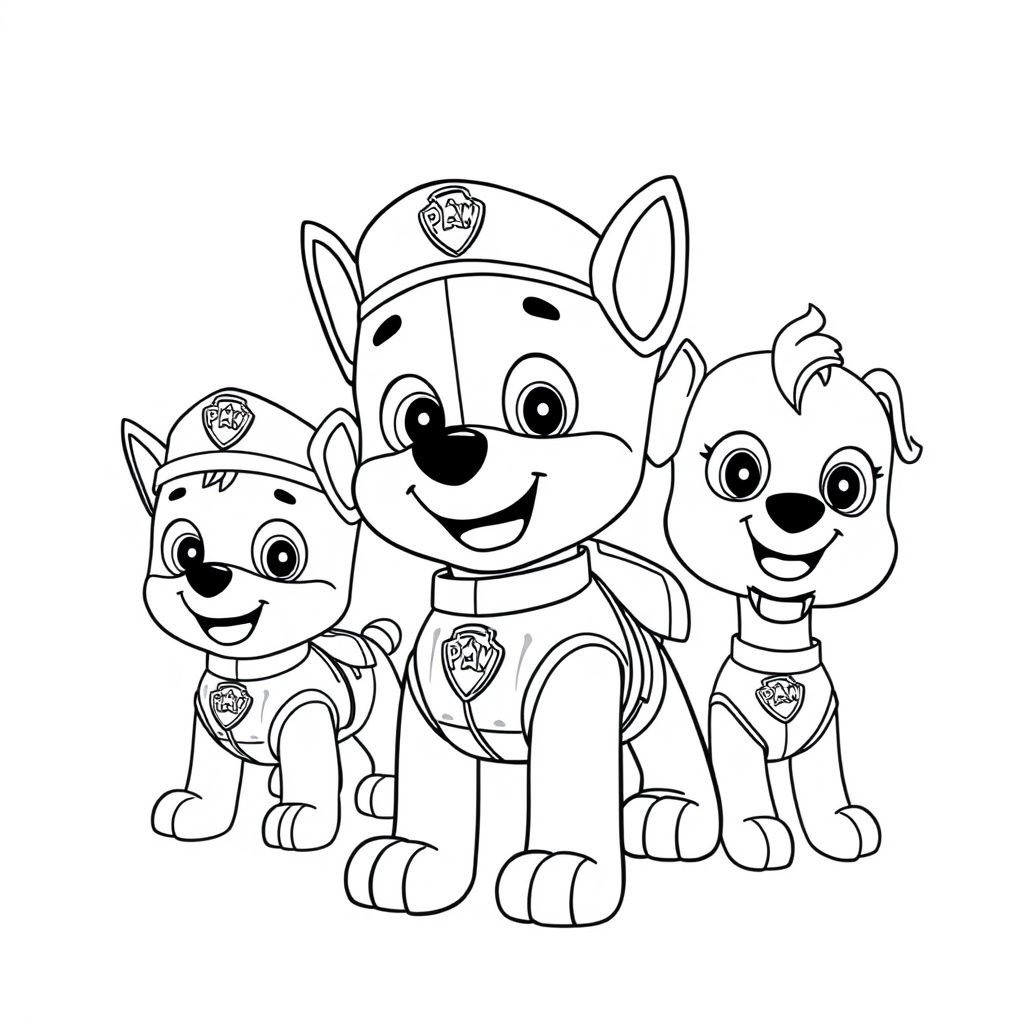 Kolorowanka: Psi Patrol Akcja i Zabawa