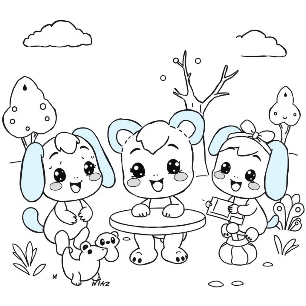 Bluey - Kolorowanka Przyjaciół