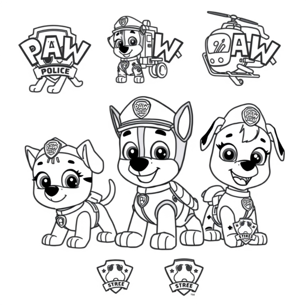 Psi Patrol: Kolorowanka Pełna Przygód