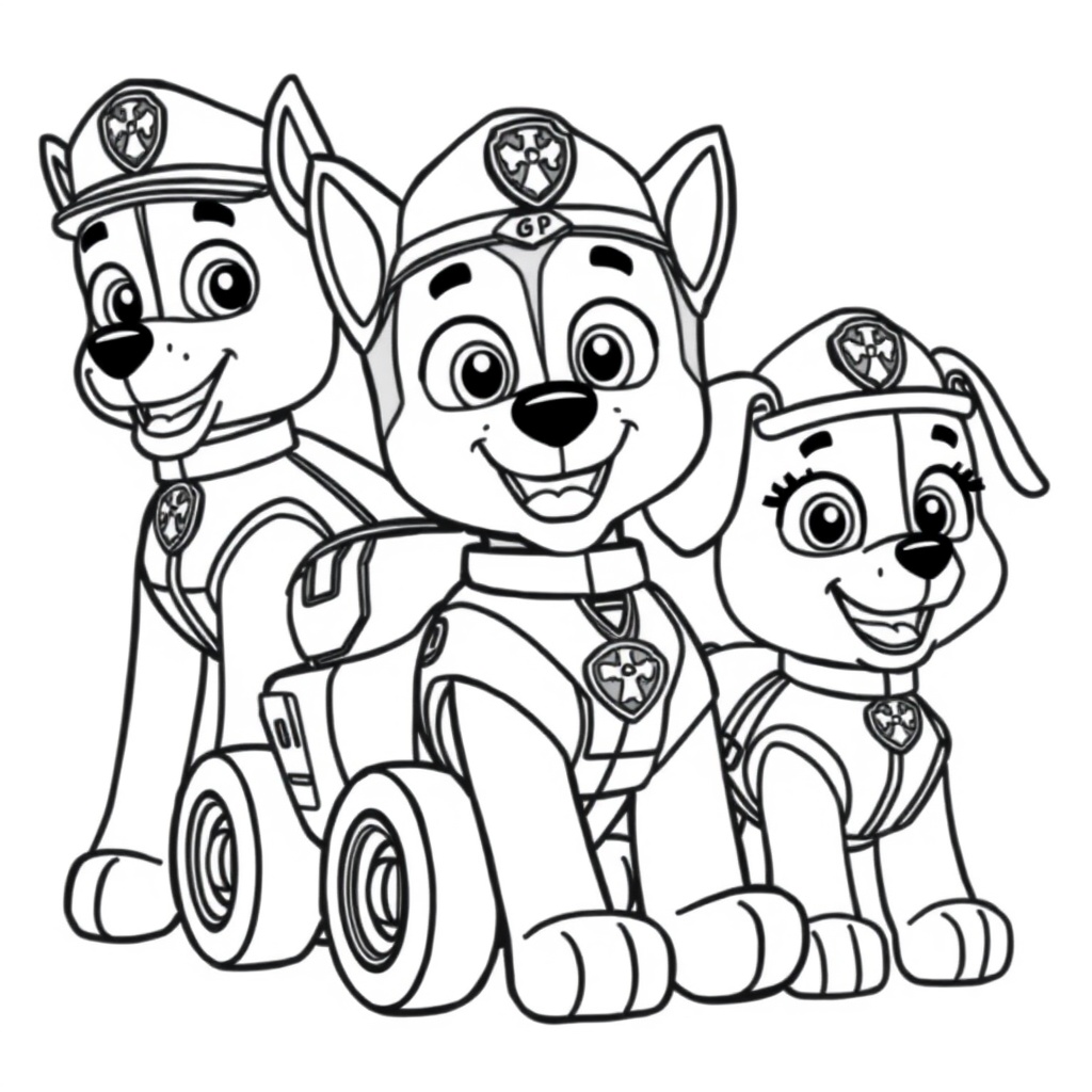 Kolorowanka Przygody PS Patrolu