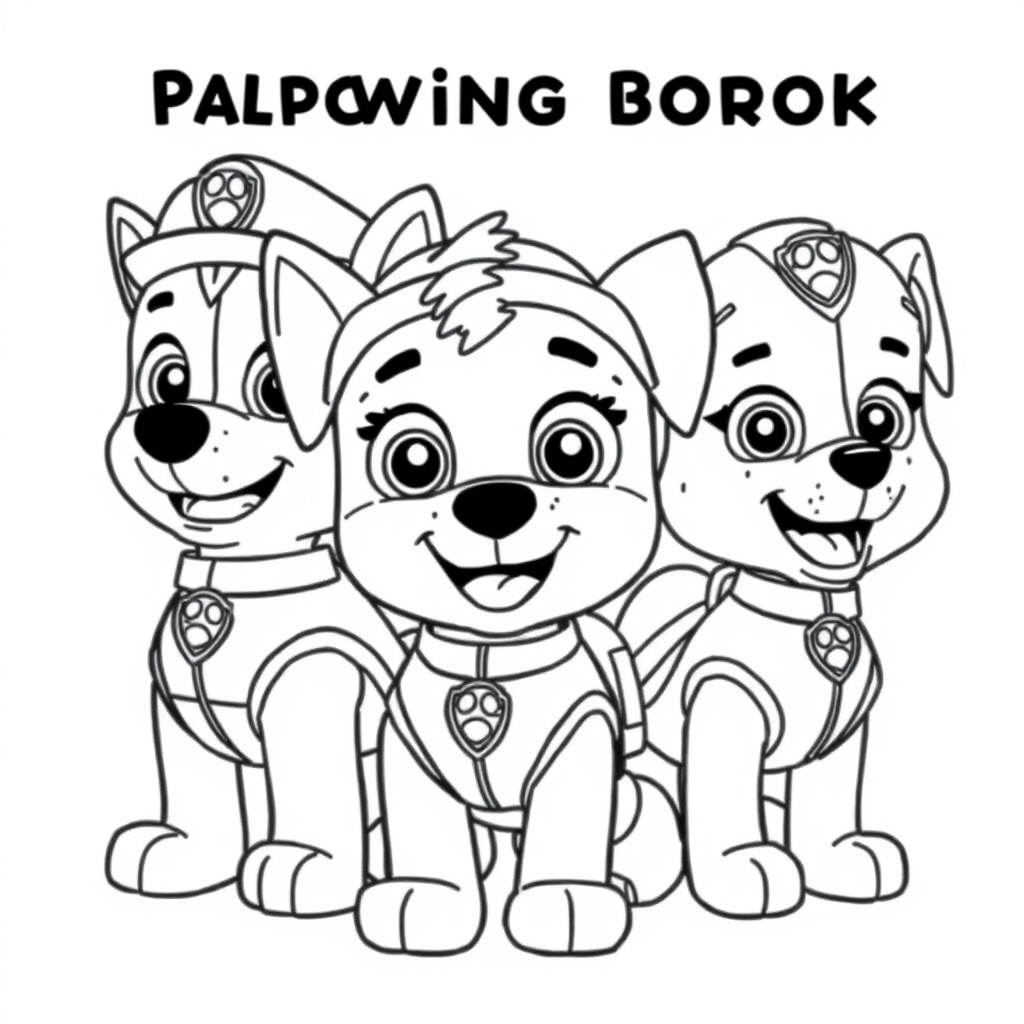 Libro para Colorear Patrulla de Cachorros