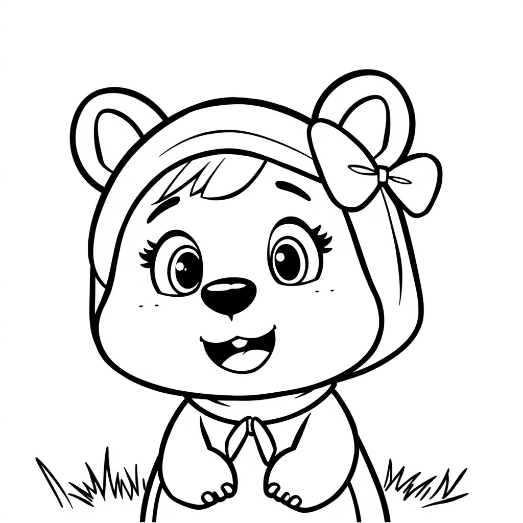 Kolorowanka Masha i Niedźwiedź