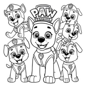 Coloring Book: PAW Patrol in Action
