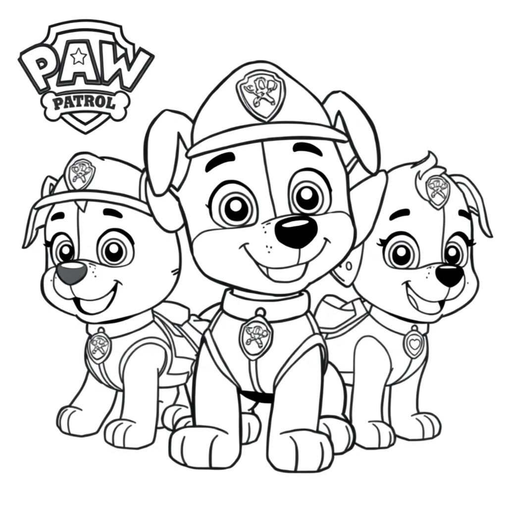 Kolorowanka: Psi Patrol Akcja!