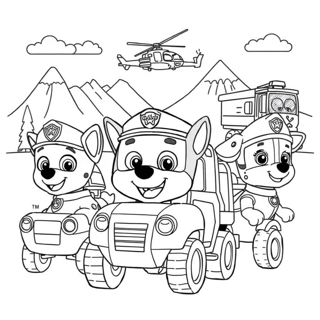 Psi Patrol do Kolorowania