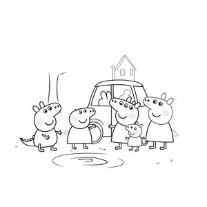 Kolorowanka z Peppą Pig