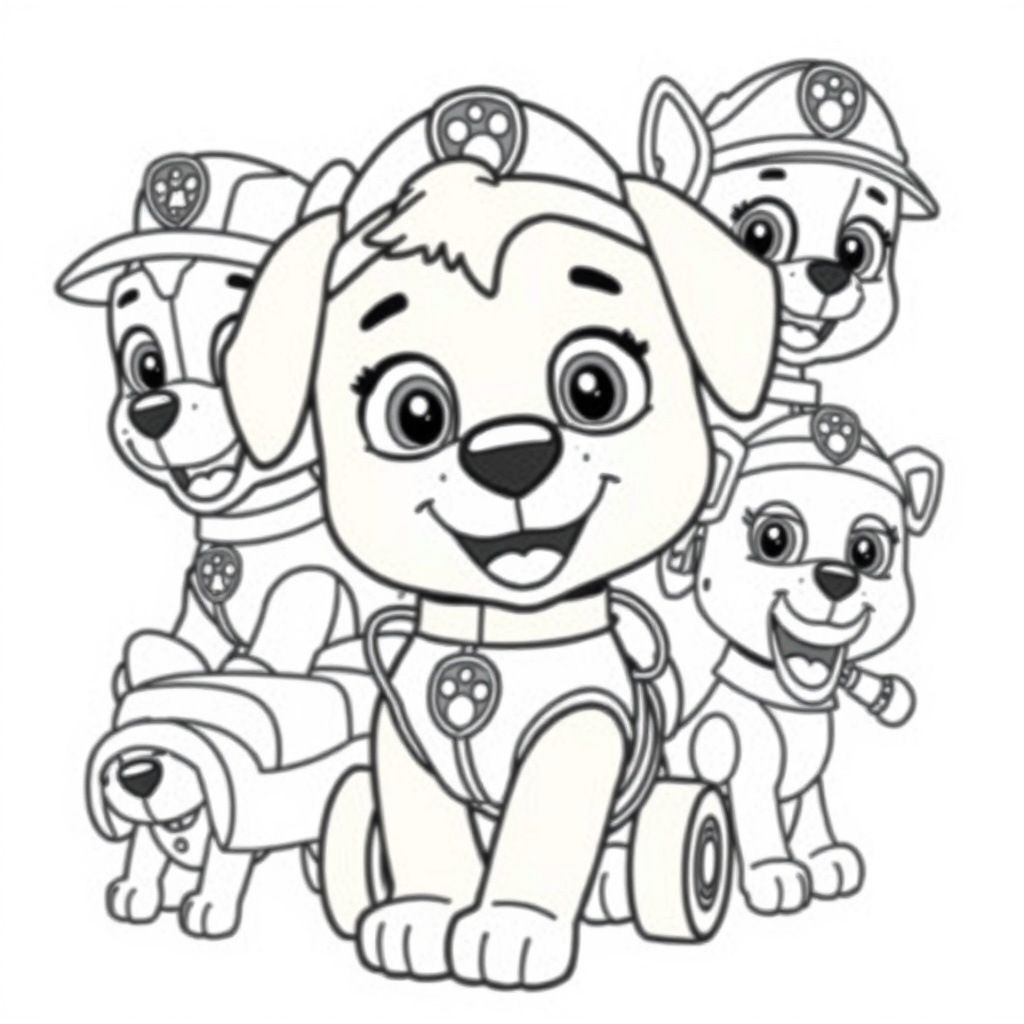 Libro para Colorear: Patrulla de Cachorros