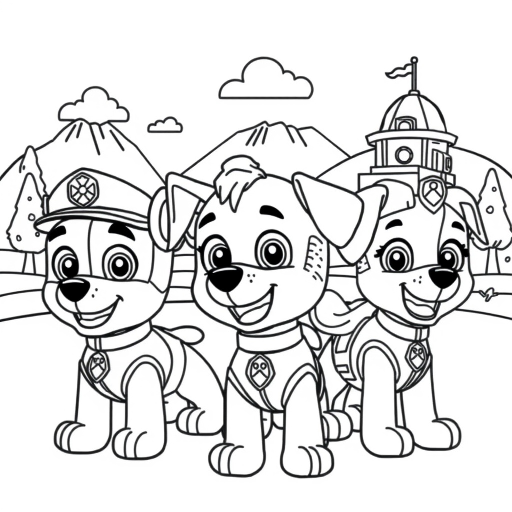 Libro para colorear Patrulla Canina